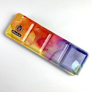 Schmincke Empty Metal Watercolour Box - Rainbow Watercolor Print